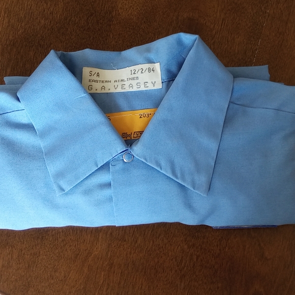 ✈️ Eastern Airlines Vintage Mechanic Uniform Shirt Small - Picture 11 of 15